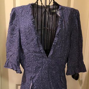 Reformation Blue Floral Dress